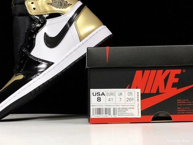 1st Kicks Shoes Toe Glod Retro 1 861428-007 Jordan Air High 0718